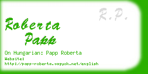 roberta papp business card